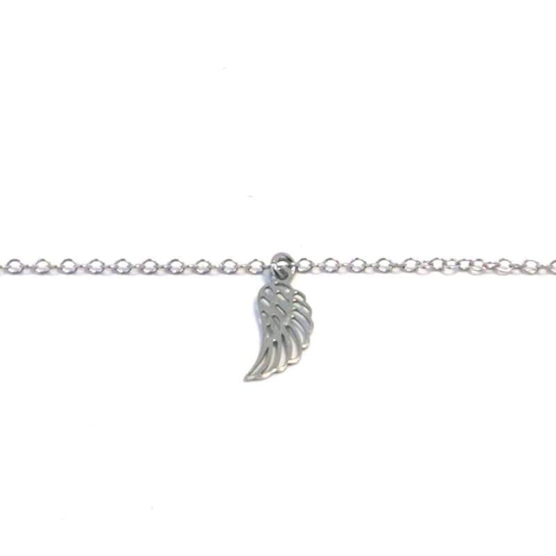Tobillera de plata ala de ángel 1