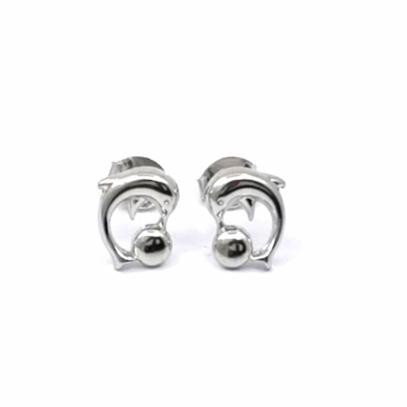 Pendientes de plata delfín 1