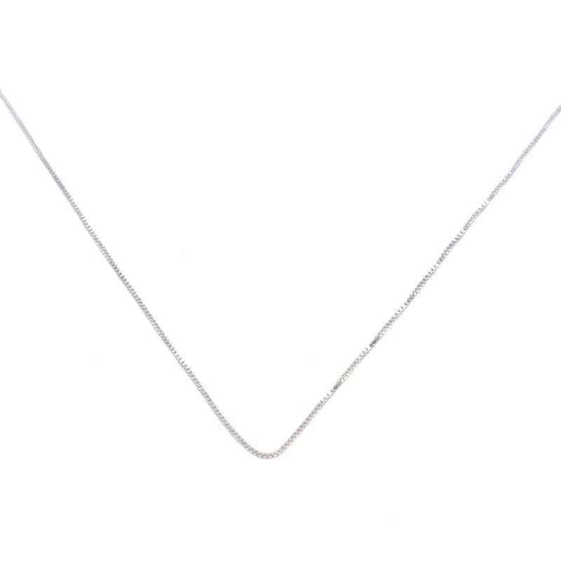 Cadena de plata cubo fino 40cm 1
