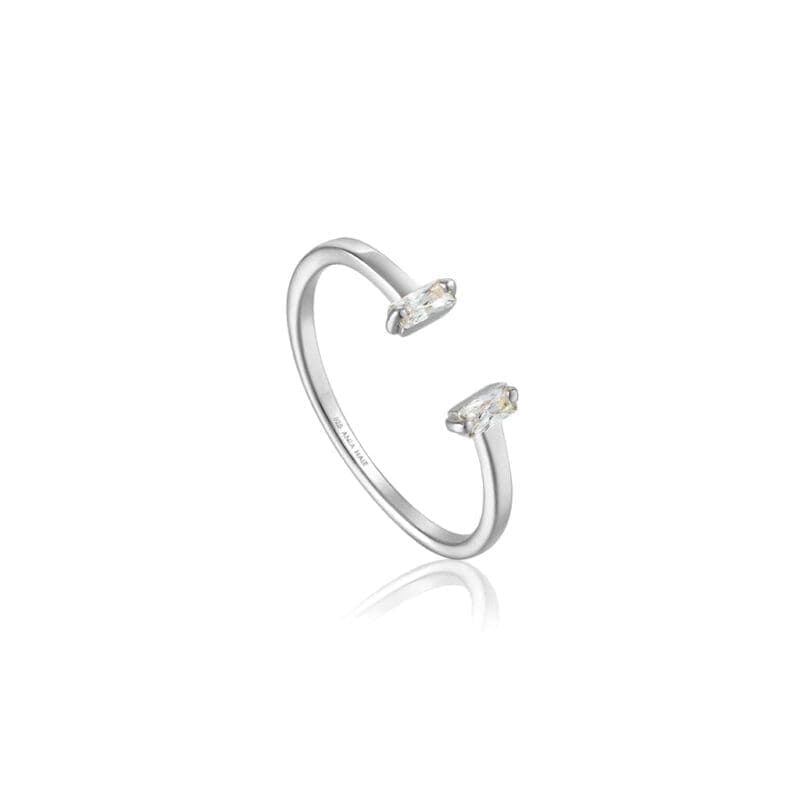 Anillo de plata brillante ajustable 1
