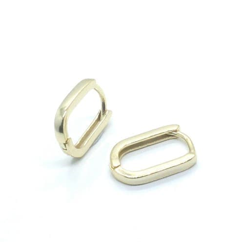 En forma de U pendientes sin piedra unisex 1