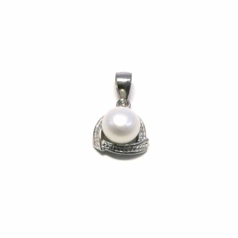 Colgante de plata con perla decoración en central 1