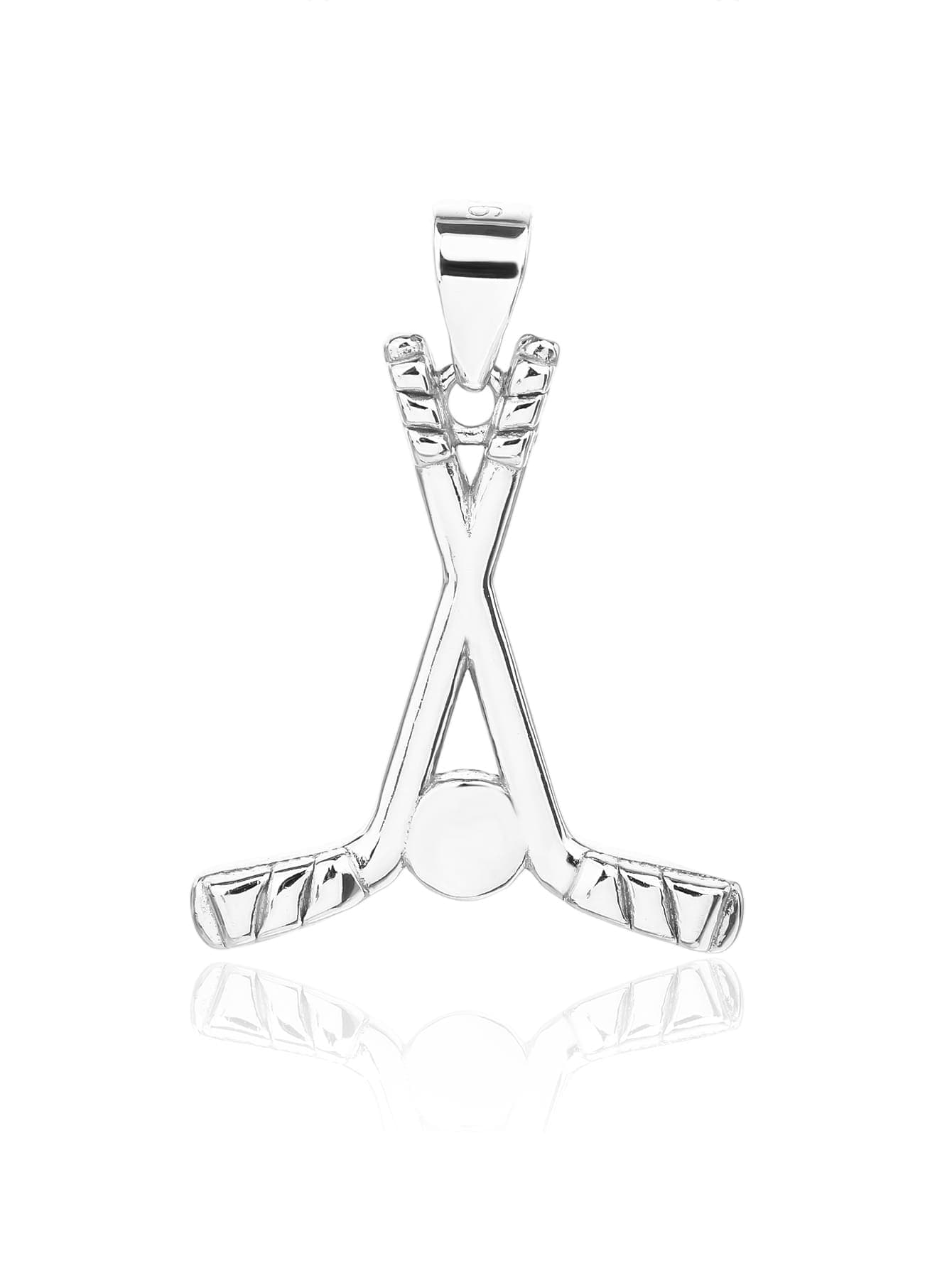 Sin piedra colgante de plata stick de hockey 1