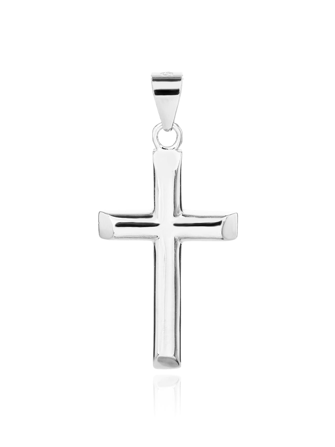 Colgante de plata cruz - fuerza, fe y pureza 1