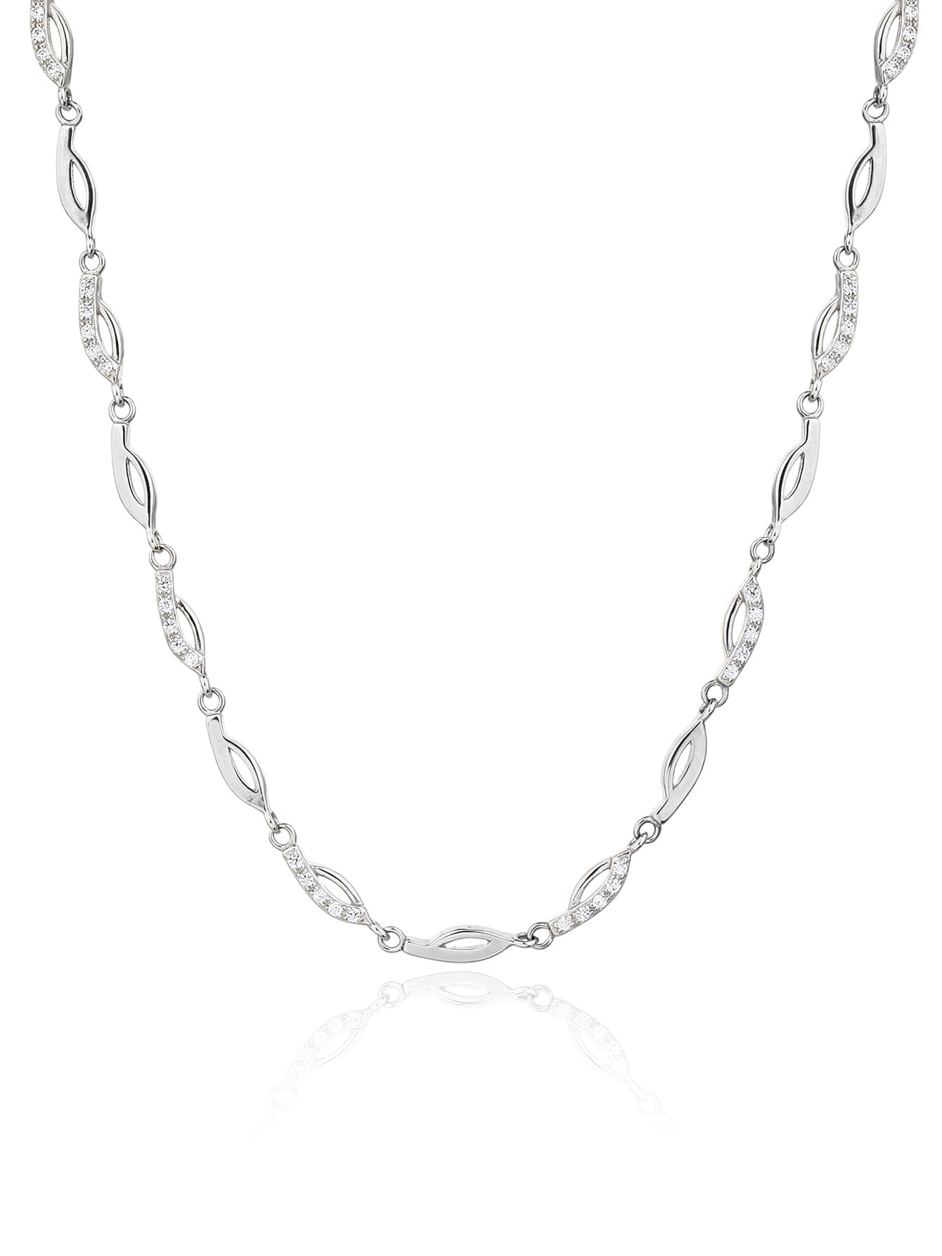 Collar con blanco piedras de circonita 1