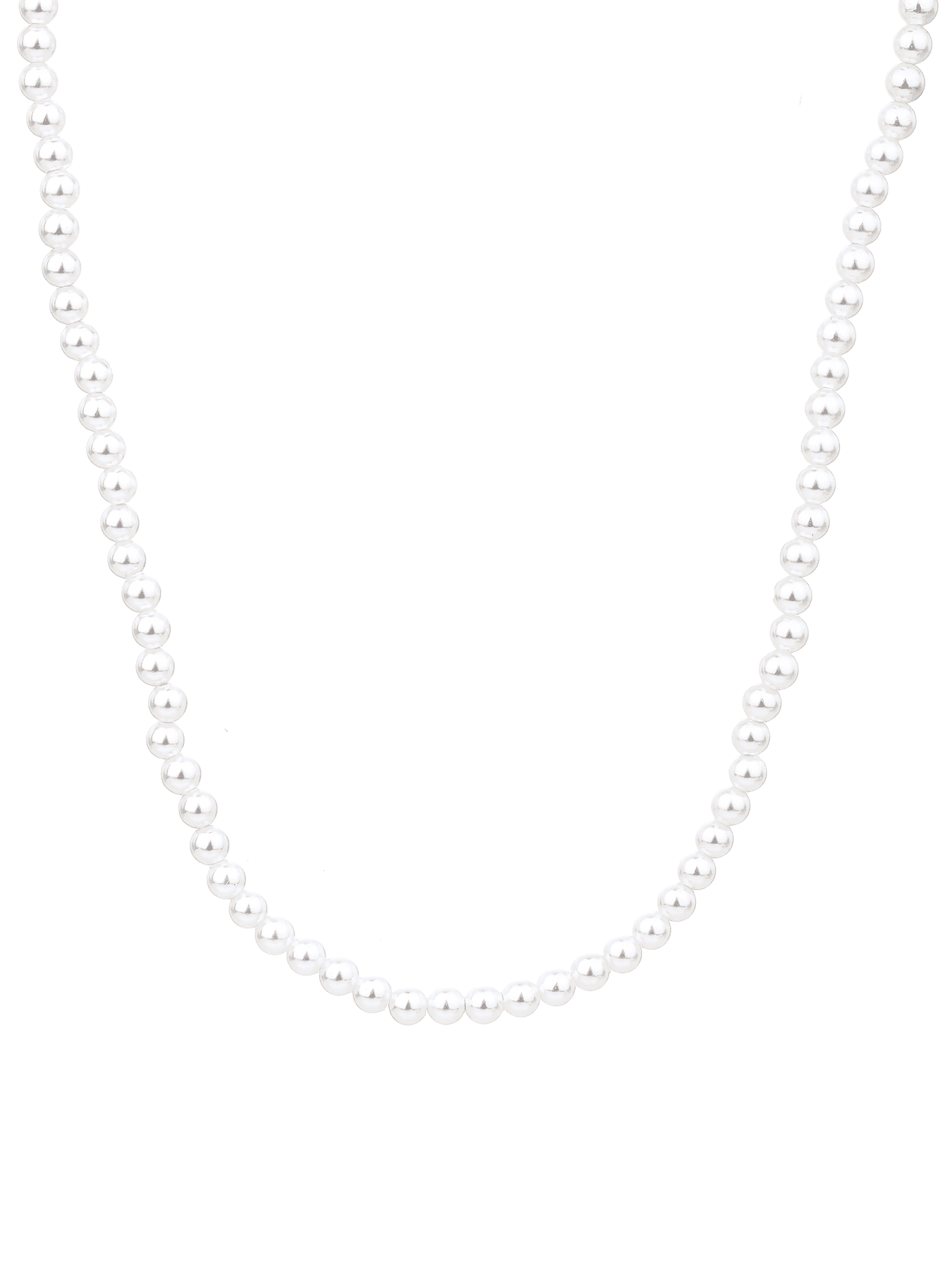 Perla blanca shell cuentas con plata cierre (45+4 cm) 1