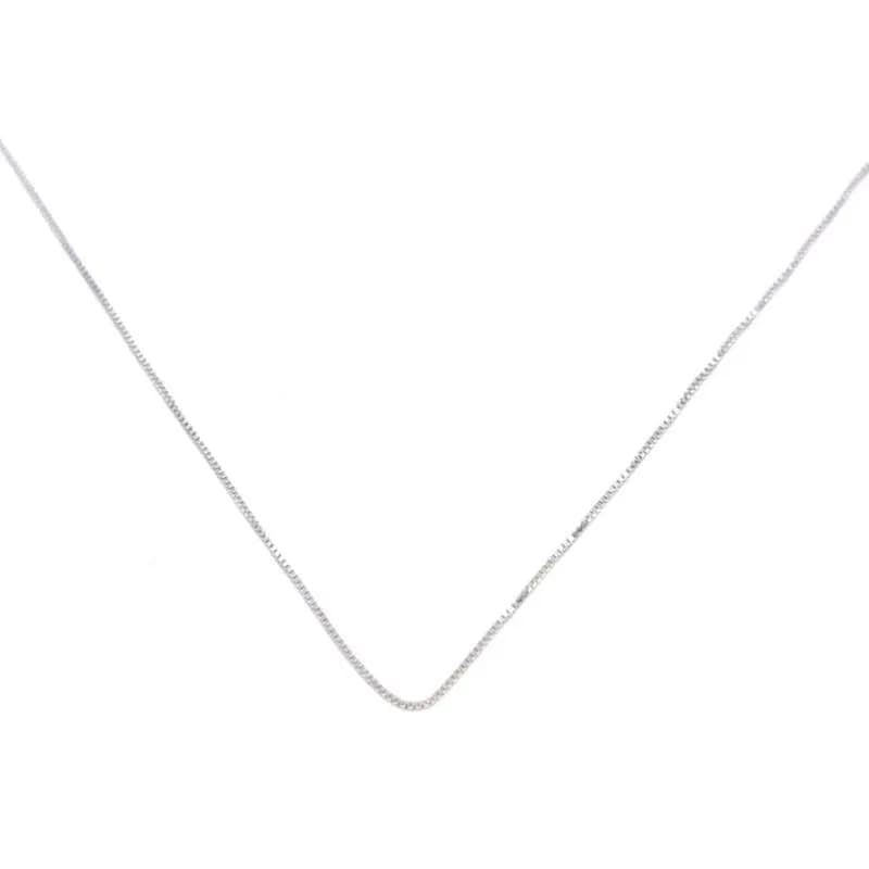 Silberne Würfelkette /dünn/ 45cm 1
