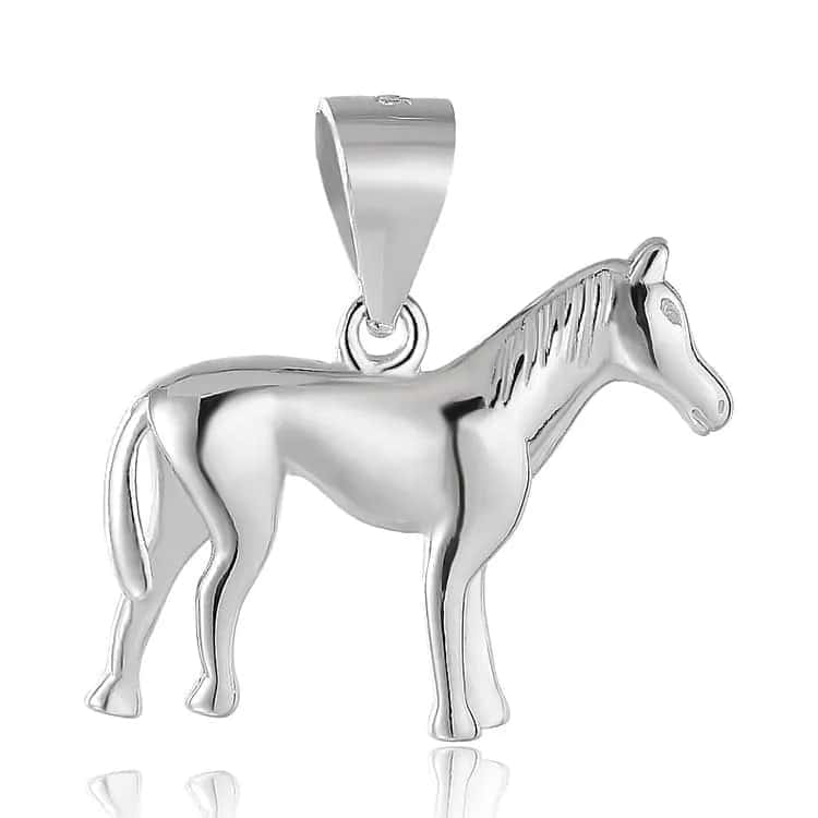 Silver horse pendant