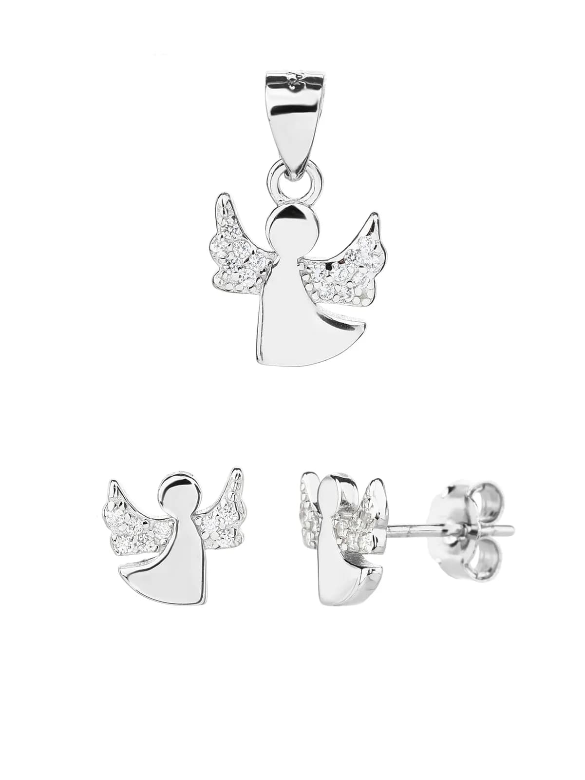 Engelsschmuck Set AG925 Silber, rhodiniert (ohne Kette) 1