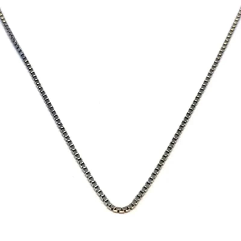 Silberne dicke Würfelkette /male/ 60cm 1