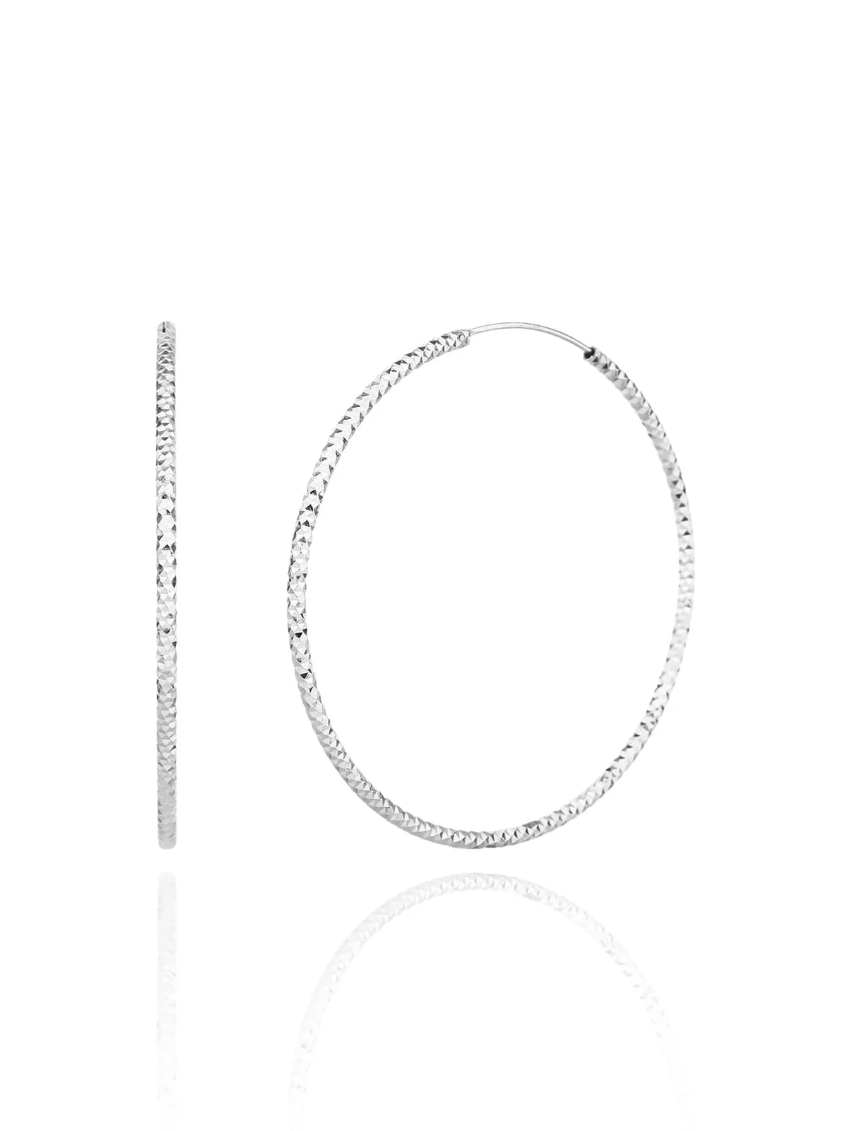 5,5 cm diamond engraved hoop earrings 1