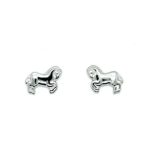 Silver horse stud earrings 1