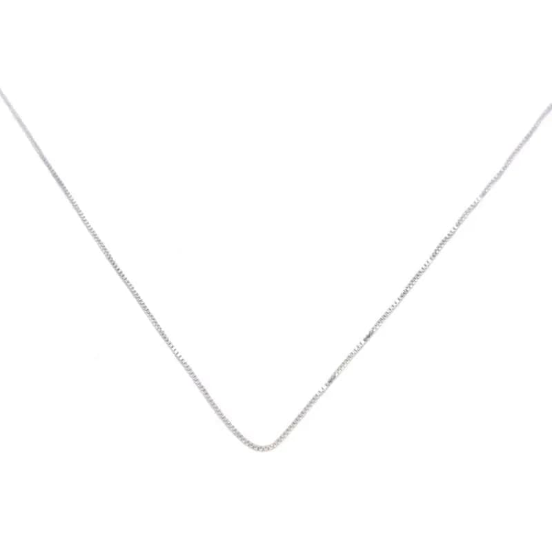 Silberne Würfelkette /dünn/ 40cm 1